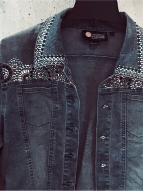 Retro Faded Blue Jean Jacket-Beautifully embellished.
Christine Alexander